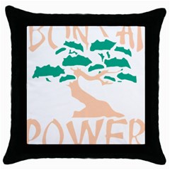 Power Of The Bonsai T-shirtpower Of The Bonsai T-shirt Throw Pillow Case (black) by EnriqueJohnson