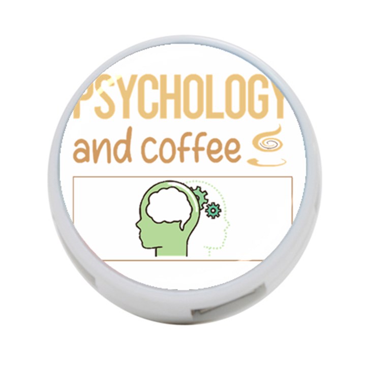Psychology T-shirtif It Involves Coffee Psychology T-shirt 4-Port USB Hub (One Side)