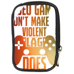 Gaming Controller Quote T- Shirt A Gaming Controller Quote Video Games T- Shirt (1) Compact Camera Leather Case