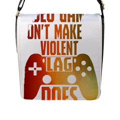 Gaming Controller Quote T- Shirt A Gaming Controller Quote Video Games T- Shirt (1) Flap Closure Messenger Bag (L)