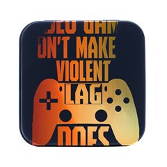 Gaming Controller Quote T- Shirt A Gaming Controller Quote Video Games T- Shirt (1) Square Metal Box (Black)