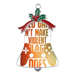 Gaming Controller Quote T- Shirt A Gaming Controller Quote Video Games T- Shirt (1) Metal Holly Leaf Bell Ornament