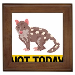 Quoll T-shirtnope Not Today Quoll 03 T-shirt Framed Tile