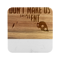 Gaming Controller Quote T- Shirt A Gaming Controller Quote Video Games T- Shirt (4) Marble Wood Coaster (square) by ZUXUMI