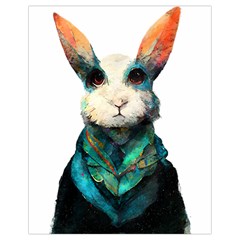 Rabbit T-shirtrabbit Watercolor Painting #rabbit T-shirt (1) Drawstring Bag (small)