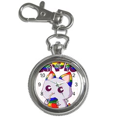 Gay Pride T- Shirt Gay Pride Kawaii Cat Strawberry Milk Rainbow Flag T- Shirt Key Chain Watches by ZUXUMI