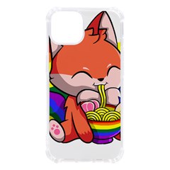 Gay Pride T- Shirt Gay Pride Kawaii Fox Ramen Noodles Rainbow Flag T- Shirt Iphone 13 Tpu Uv Print Case by ZUXUMI