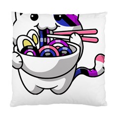 Genderfluid T- Shirt Genderfluid Pride Kawaii Car Ramen Noodles Genderfluid Flag T- Shirt Standard Cushion Case (one Side) by ZUXUMI