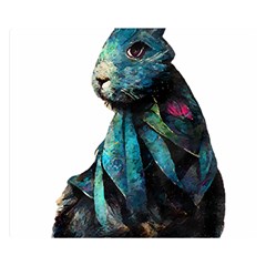 Rabbit T-shirtrabbit Watercolor Painting #rabbit T-shirt Two Sides Premium Plush Fleece Blanket (small) by EnriqueJohnson