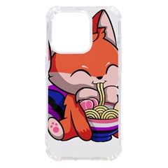 Genderfluid T- Shirt Genderfluid Pride Kawaii Fox Ramen Noodles Genderfluid Flag T- Shirt Iphone 14 Pro Tpu Uv Print Case by ZUXUMI