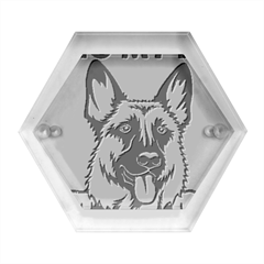 Geometric Animals T- Shirt Friendly Geometric Farm Animals    Print    Green Grey Linen Texture Back Hexagon Wood Jewelry Box