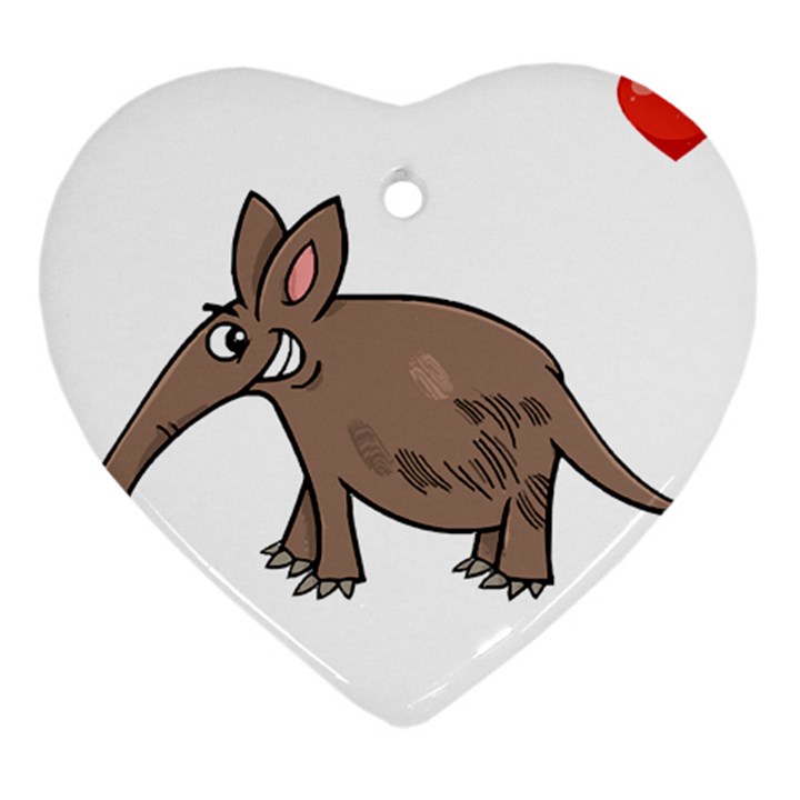 Aardvark  Shirt Steal Your Heart Aardvark 02  Shirt4 Ornament (Heart)