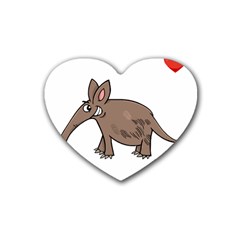 Aardvark  Shirt Steal Your Heart Aardvark 02  Shirt4 Rubber Coaster (heart) by EnriqueJohnson