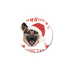 German Shepherd T- Shirt German Shepherd Merry Christmas T- Shirt (2) Golf Ball Marker (10 Pack) by ZUXUMI