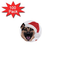 German Shepherd T- Shirt German Shepherd Merry Christmas T- Shirt (4) 1  Mini Buttons (100 pack) 