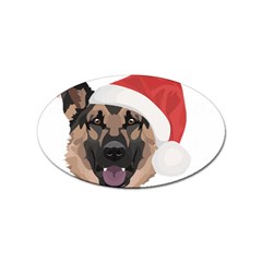 German Shepherd T- Shirt German Shepherd Merry Christmas T- Shirt (4) Sticker Oval (10 pack)