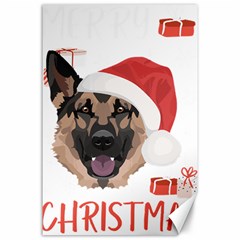 German Shepherd T- Shirt German Shepherd Merry Christmas T- Shirt (4) Canvas 24  x 36 