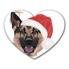 German Shepherd T- Shirt German Shepherd Merry Christmas T- Shirt (4) Heart Mousepad