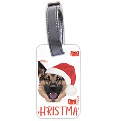 German Shepherd T- Shirt German Shepherd Merry Christmas T- Shirt (4) Luggage Tag (one side)