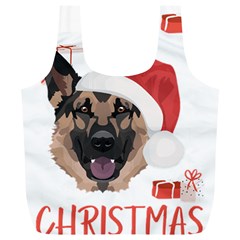 German Shepherd T- Shirt German Shepherd Merry Christmas T- Shirt (4) Full Print Recycle Bag (XL)