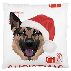 German Shepherd T- Shirt German Shepherd Merry Christmas T- Shirt (4) Standard Premium Plush Fleece Cushion Case (One Side)