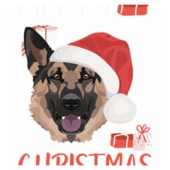 German Shepherd T- Shirt German Shepherd Merry Christmas T- Shirt (4) Wooden Puzzle Square