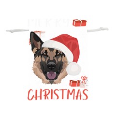 German Shepherd T- Shirt German Shepherd Merry Christmas T- Shirt (4) Lightweight Drawstring Pouch (L)