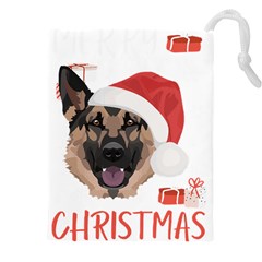 German Shepherd T- Shirt German Shepherd Merry Christmas T- Shirt (4) Drawstring Pouch (4XL)