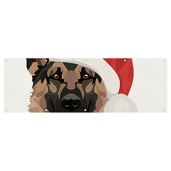 German Shepherd T- Shirt German Shepherd Merry Christmas T- Shirt (4) Banner and Sign 12  x 4 