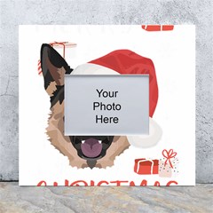 German Shepherd T- Shirt German Shepherd Merry Christmas T- Shirt (4) White Wall Photo Frame 5  x 7 