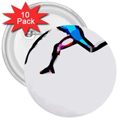 Abstract Art Sport Tennis  Shirt Abstract Art Sport Tennis  Shirt10 3  Buttons (10 Pack) 