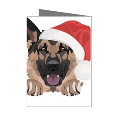 German Shepherd T- Shirt German Shepherd Merry Christmas T- Shirt (6) Mini Greeting Cards (pkg Of 8) by ZUXUMI