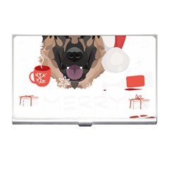 German Shepherd T- Shirt German Shepherd Merry Christmas T- Shirt Business Card Holder by ZUXUMI