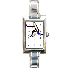 Abstract Art Sport Women Tennis  Shirt Abstract Art Sport Women Tennis  Shirt (2)12 Rectangle Italian Charm Watch by EnriqueJohnson