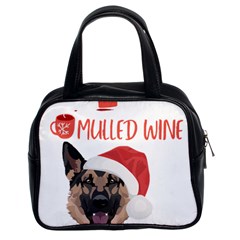 German Shepherd T- Shirt German Shepherd Mulled Wine Christmas T- Shirt Classic Handbag (two Sides) by ZUXUMI