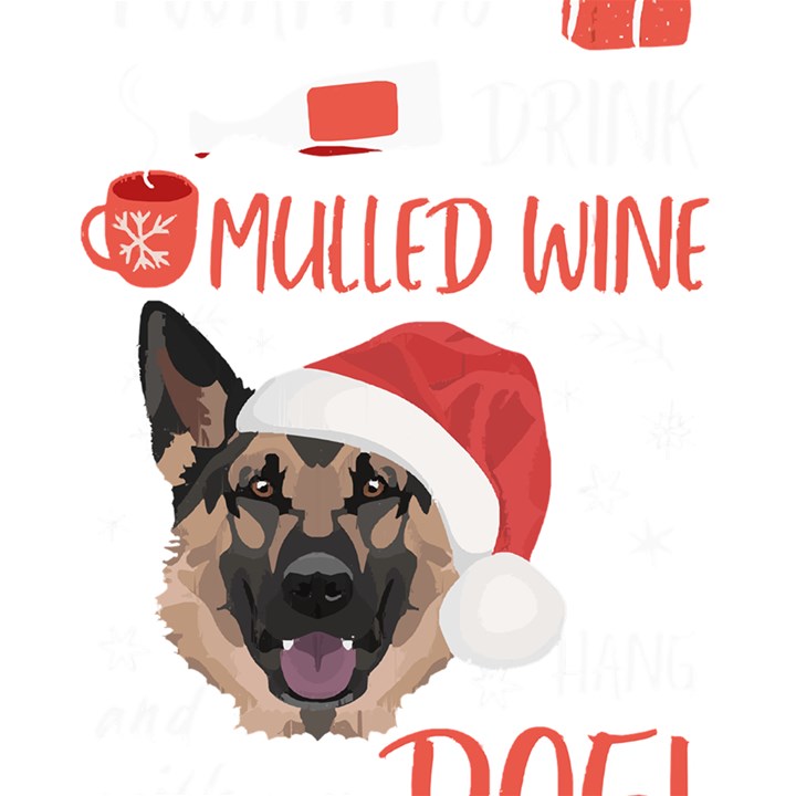 German Shepherd T- Shirt German Shepherd Mulled Wine Christmas T- Shirt Play Mat (Square)