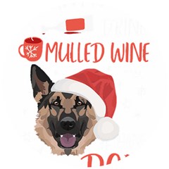 German Shepherd T- Shirt German Shepherd Mulled Wine Christmas T- Shirt Wooden Puzzle Round by ZUXUMI