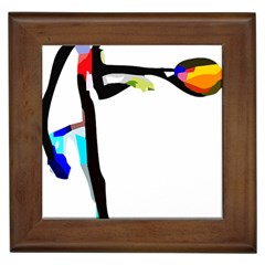 Abstract Art Sport Women Tennis  Shirt Abstract Art Sport Women Tennis  Shirt (3)13 Framed Tile by EnriqueJohnson