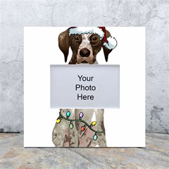 German Shorthaired Pointer Dog T- Shirt German Shorthaired Pointer Santa Christmas Tree Lights Xmas White Box Photo Frame 4  X 6  by ZUXUMI