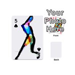 Abstract Art Sport Women Tennis  Shirt Abstract Art Sport Women Tennis  Shirt15 Playing Cards 54 Designs (Mini) Front - Spade5