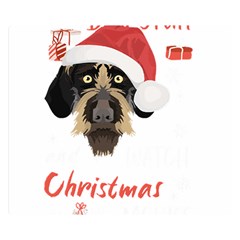 German Wirehaired Pointer T- Shirt German Wirehaired Pointer Merry Christmas T- Shirt (1) Two Sides Premium Plush Fleece Blanket (small) by ZUXUMI