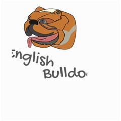 Bulldog T- Shirt Dog Face T- Shirt Small Garden Flag (two Sides) by JamesGoode
