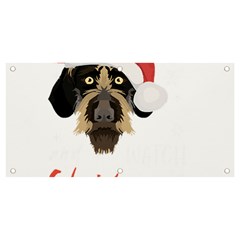 German Wirehaired Pointer T- Shirt German Wirehaired Pointer Merry Christmas T- Shirt (1) Banner And Sign 4  X 2  by ZUXUMI