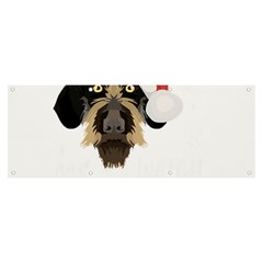 German Wirehaired Pointer T- Shirt German Wirehaired Pointer Merry Christmas T- Shirt (1) Banner And Sign 8  X 3 