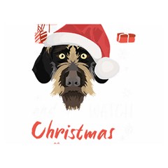 German Wirehaired Pointer T- Shirt German Wirehaired Pointer Merry Christmas T- Shirt (1) Two Sides Premium Plush Fleece Blanket (extra Small)