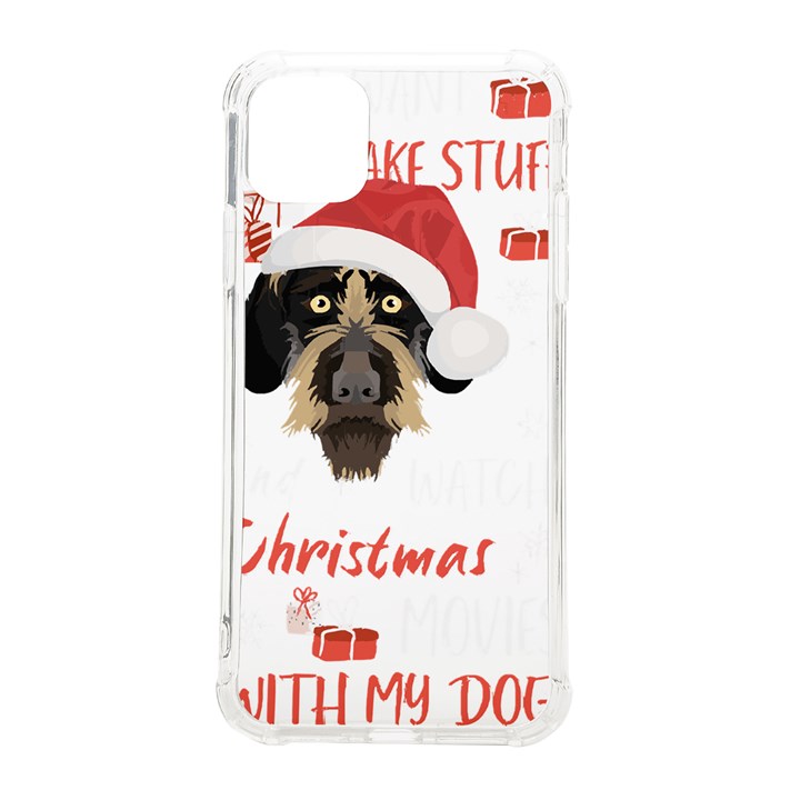 German Wirehaired Pointer T- Shirt German Wirehaired Pointer Merry Christmas T- Shirt (1) iPhone 11 Pro Max 6.5 Inch TPU UV Print Case