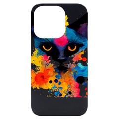 Abstract Cat  Shirt Abstract Cat  16 Iphone 14 Pro Black Uv Print Case by EnriqueJohnson