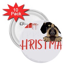German Wirehaired Pointer T- Shirt German Wirehaired Pointer Merry Christmas T- Shirt (3) 2 25  Buttons (10 Pack) 