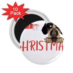 German Wirehaired Pointer T- Shirt German Wirehaired Pointer Merry Christmas T- Shirt (3) 2 25  Magnets (10 Pack) 