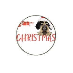 German Wirehaired Pointer T- Shirt German Wirehaired Pointer Merry Christmas T- Shirt (3) Hat Clip Ball Marker (10 Pack)
